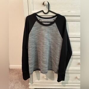 Athleta Snowscape Quilted Pullover Sweatshirt Size XL